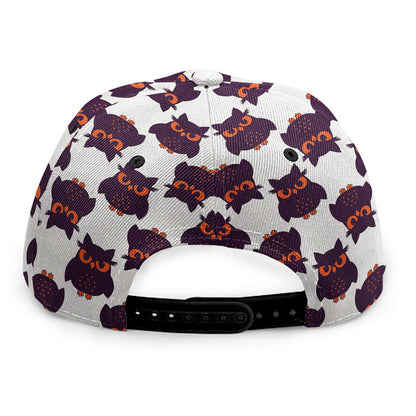 Halloween Owl Pattern Print Snapback Cap