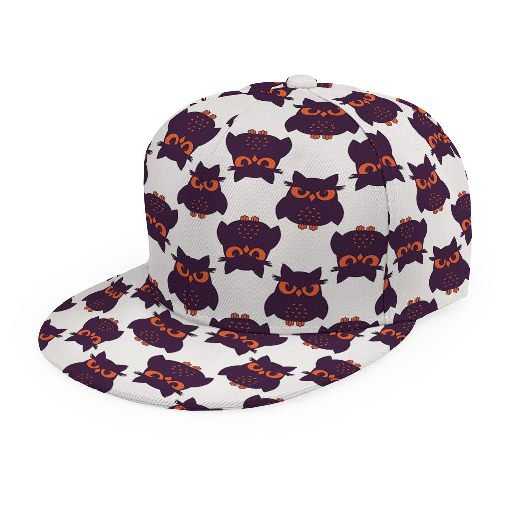 Halloween Owl Pattern Print Snapback Cap