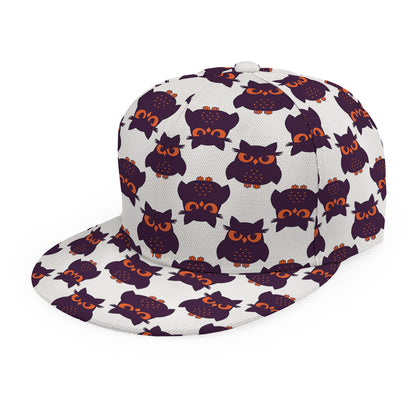 Halloween Owl Pattern Print Snapback Cap