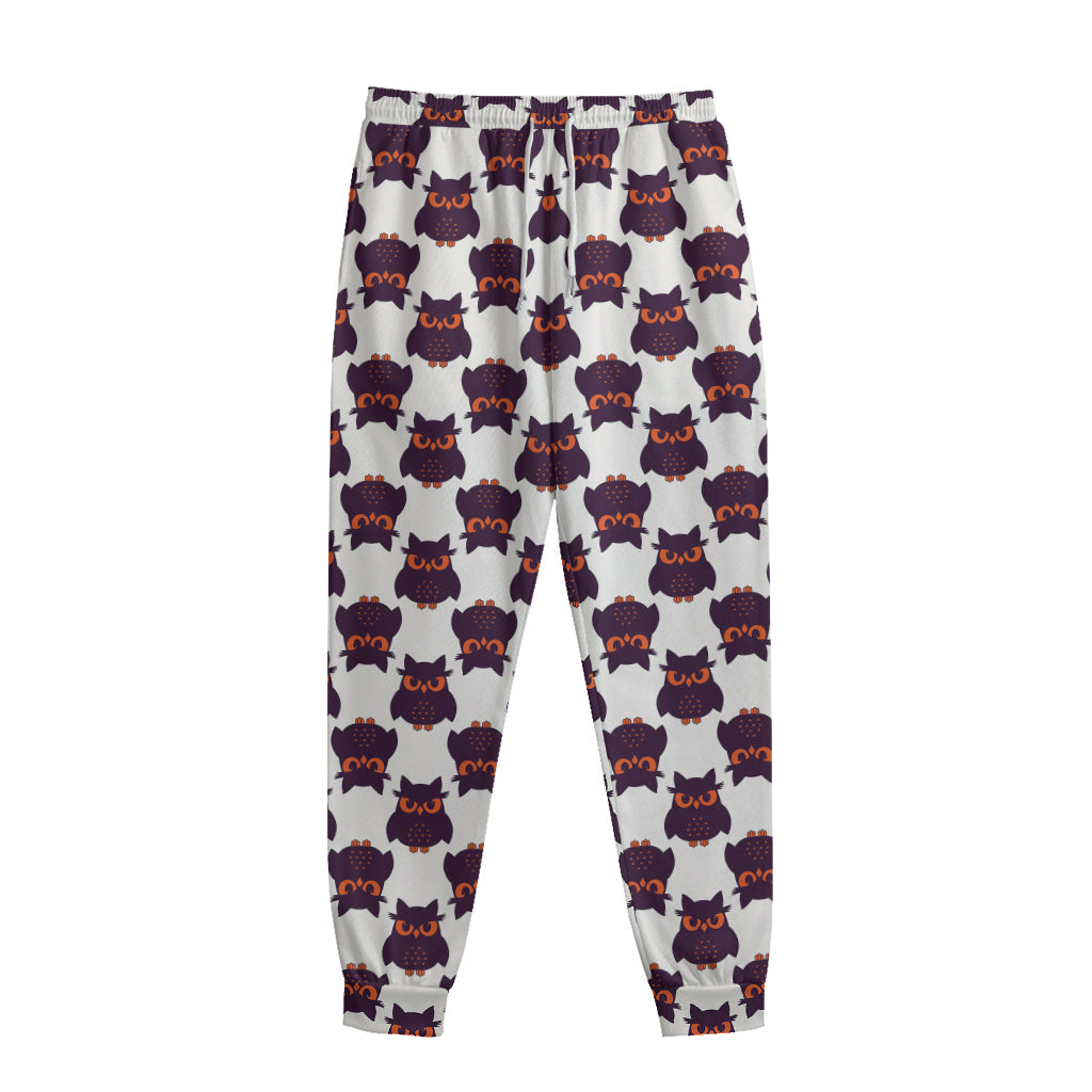 Halloween Owl Pattern Print Sweatpants