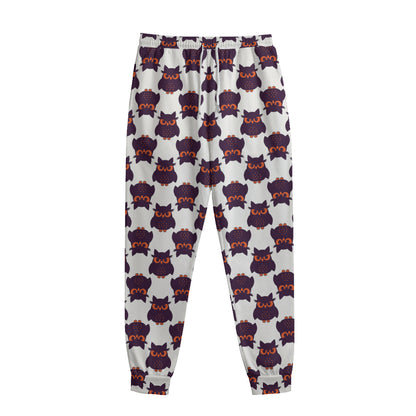 Halloween Owl Pattern Print Sweatpants