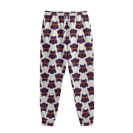 Halloween Owl Pattern Print Sweatpants