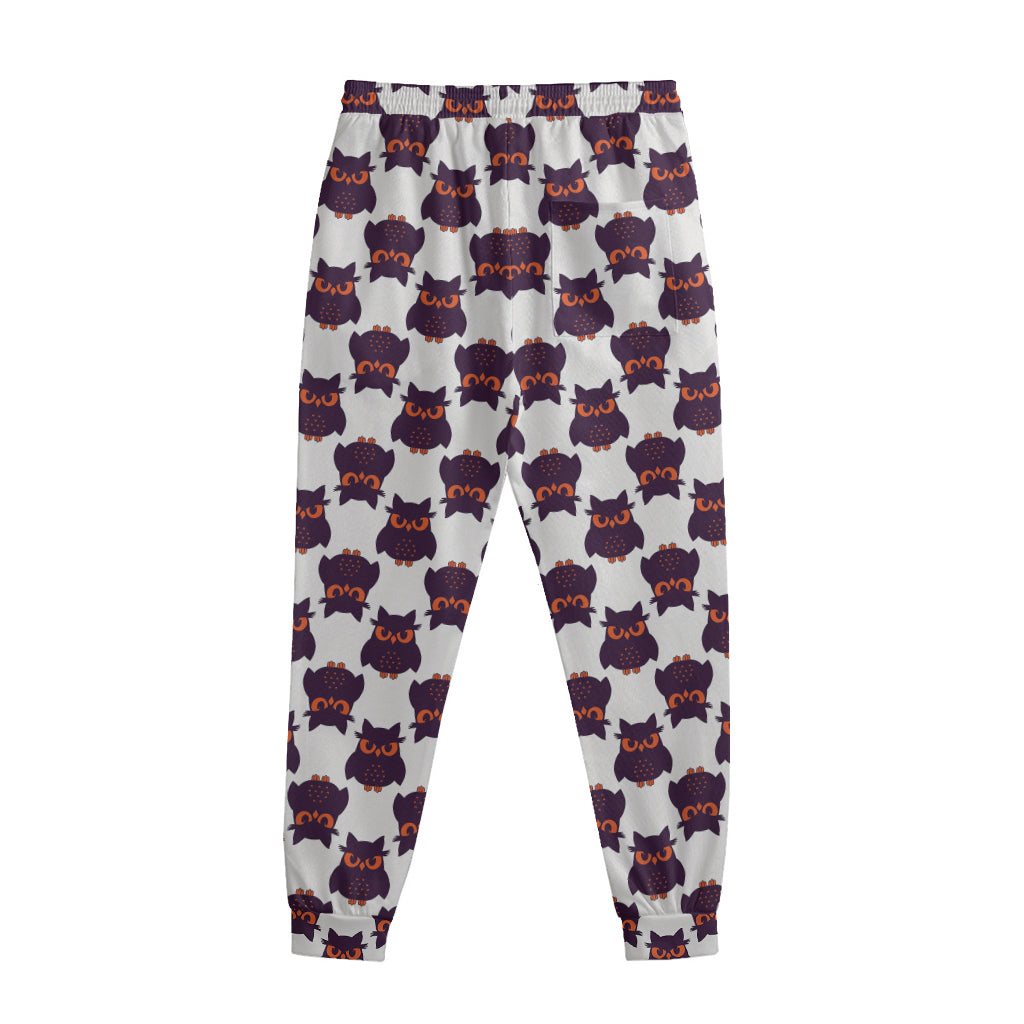 Halloween Owl Pattern Print Sweatpants