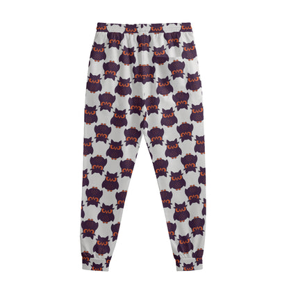 Halloween Owl Pattern Print Sweatpants