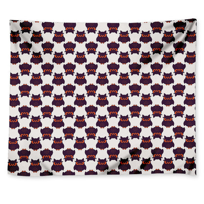 Halloween Owl Pattern Print Tapestry