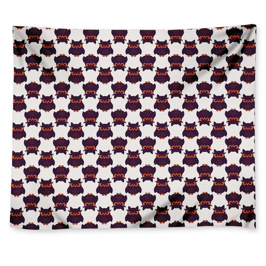 Halloween Owl Pattern Print Tapestry