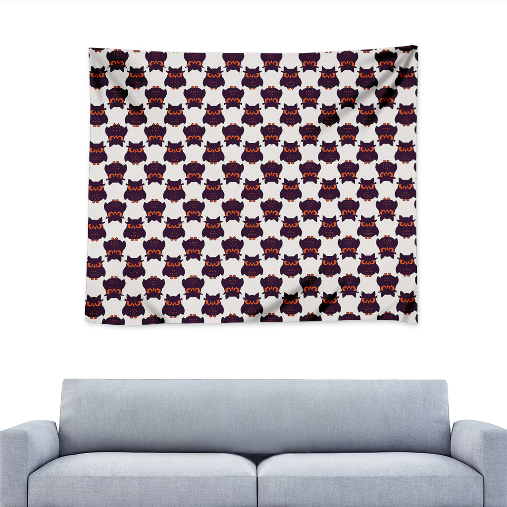 Halloween Owl Pattern Print Tapestry