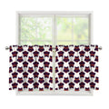 Halloween Owl Pattern Print Tier Curtains