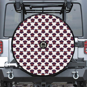 Halloween Owl Pattern Print Tire Cover With Camera Hole