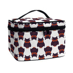 Halloween Owl Pattern Print Travel Makeup Bag