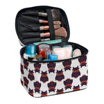 Halloween Owl Pattern Print Travel Makeup Bag