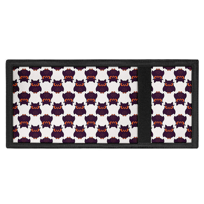 Halloween Owl Pattern Print Trifold Wallet