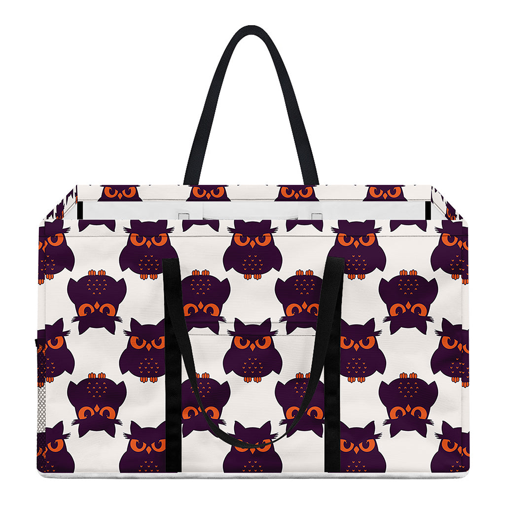 Halloween Owl Pattern Print Utility Tote Bag