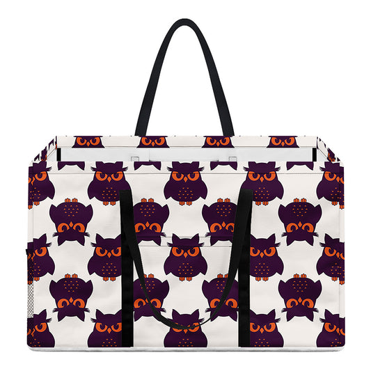 Halloween Owl Pattern Print Utility Tote Bag