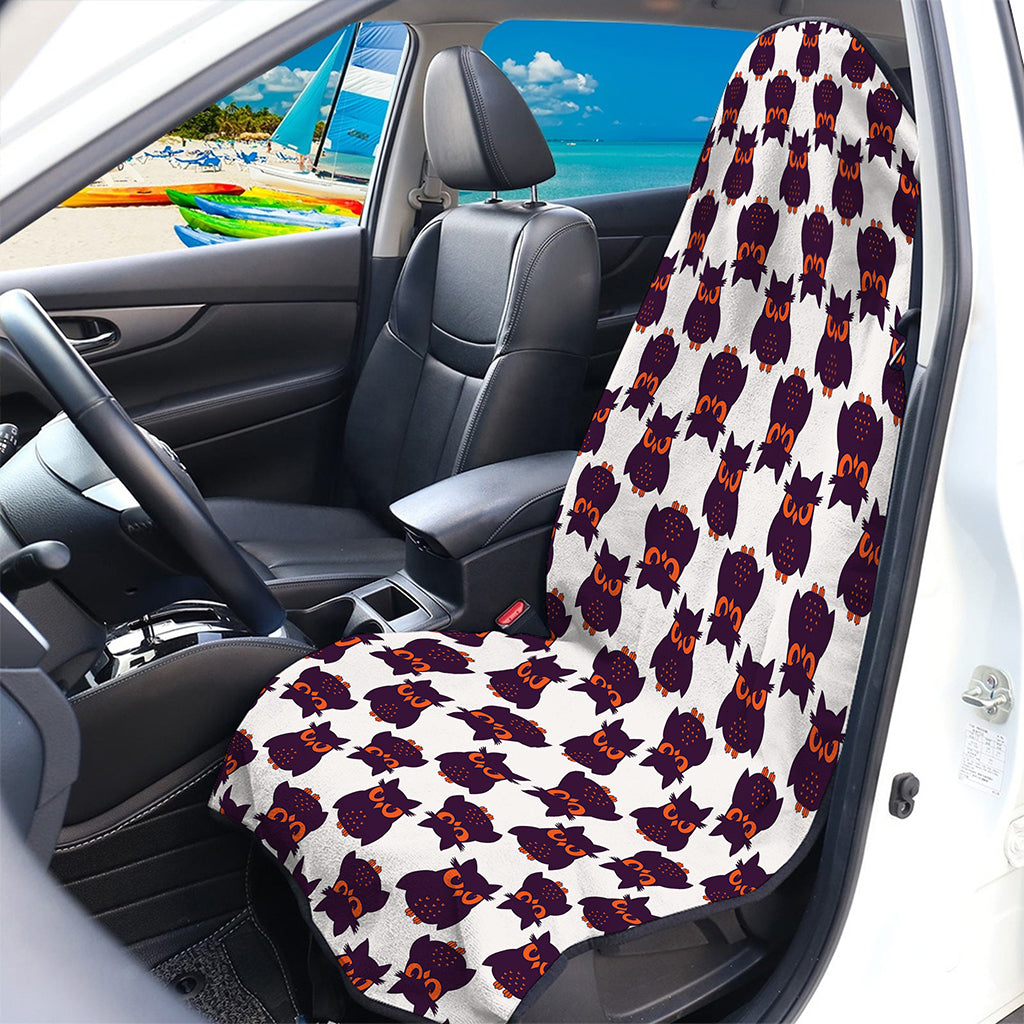 Halloween Owl Pattern Print Waterproof Car Seat Cover