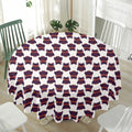 Halloween Owl Pattern Print Waterproof Round Tablecloth