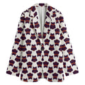 Halloween Owl Pattern Print Women's Blazer