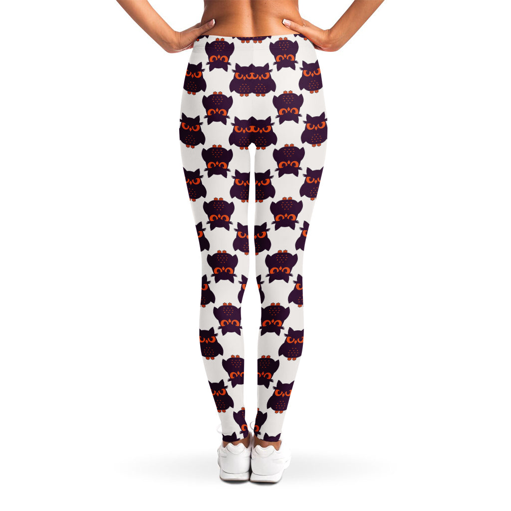 Halloween Owl Pattern Print Women's Leggings