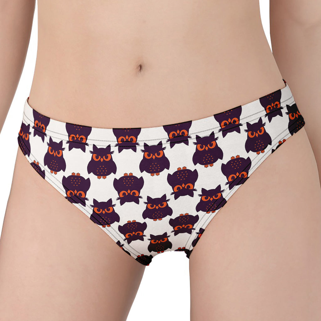 Halloween Owl Pattern Print Women's Panties