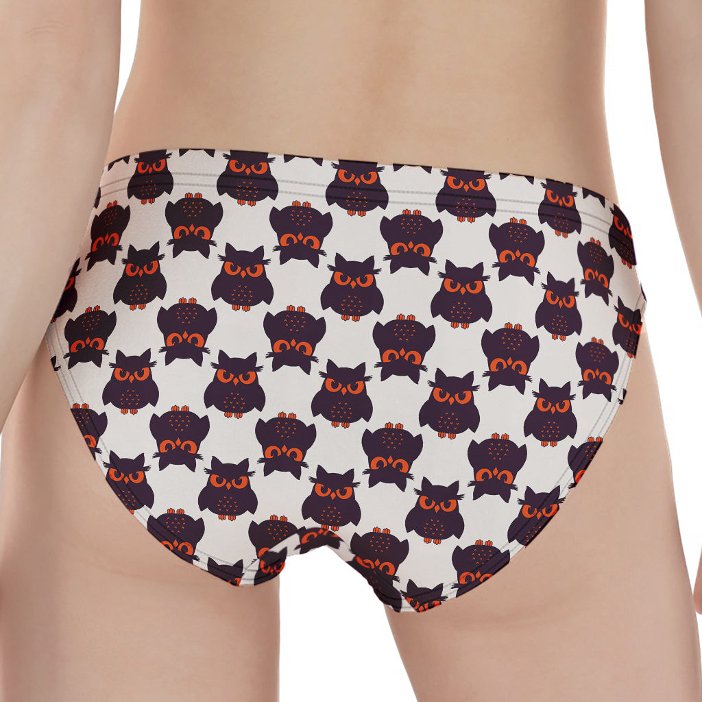 Halloween Owl Pattern Print Women's Panties