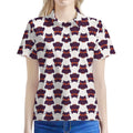 Halloween Owl Pattern Print Women's Polo Shirt