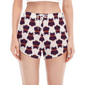 Halloween Owl Pattern Print Women's Split Running Shorts