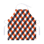 Halloween Party Argyle Pattern Print Adjustable Apron