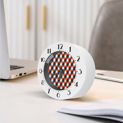 Halloween Party Argyle Pattern Print Alarm Clock