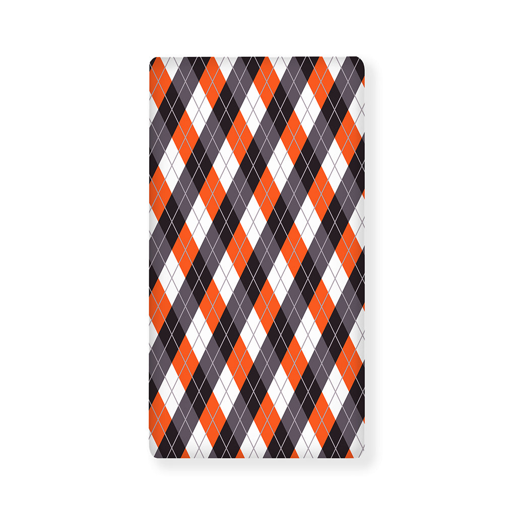 Halloween Party Argyle Pattern Print Baby Crib Sheet