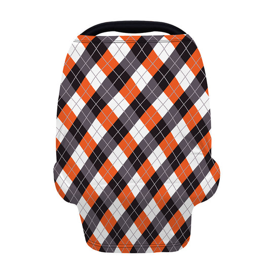Halloween Party Argyle Pattern Print Baby Seat Cover
