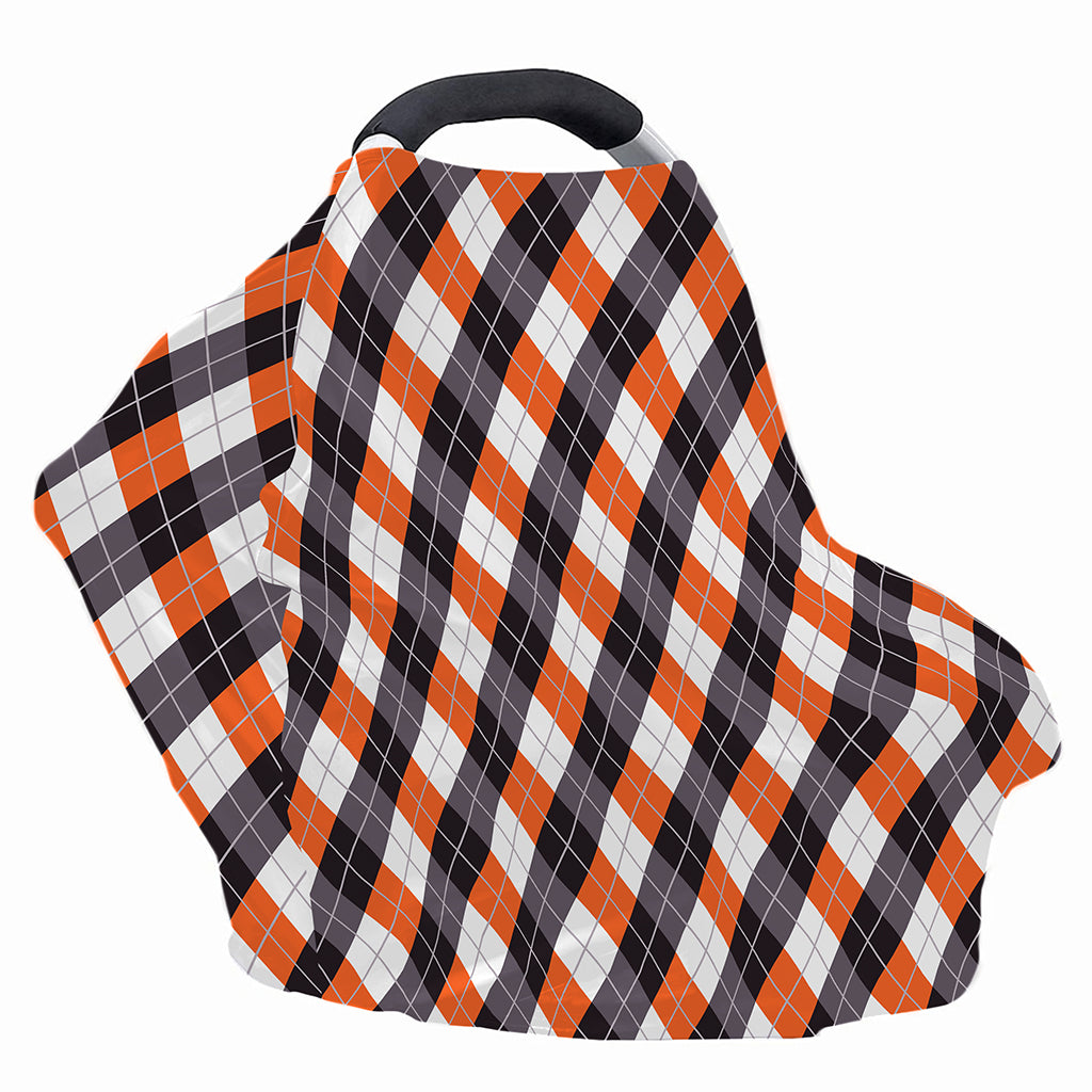 Halloween Party Argyle Pattern Print Baby Seat Cover
