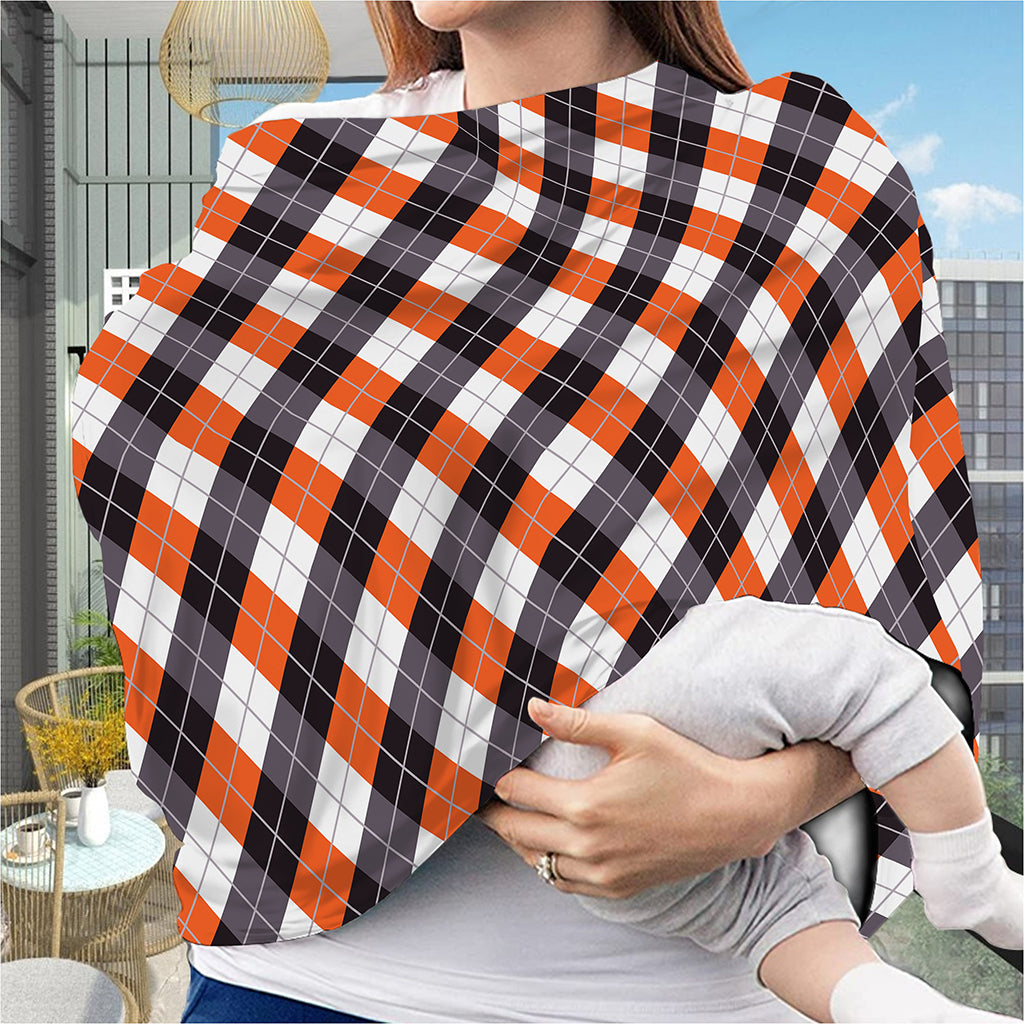 Halloween Party Argyle Pattern Print Baby Seat Cover