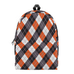 Halloween Party Argyle Pattern Print Backpack