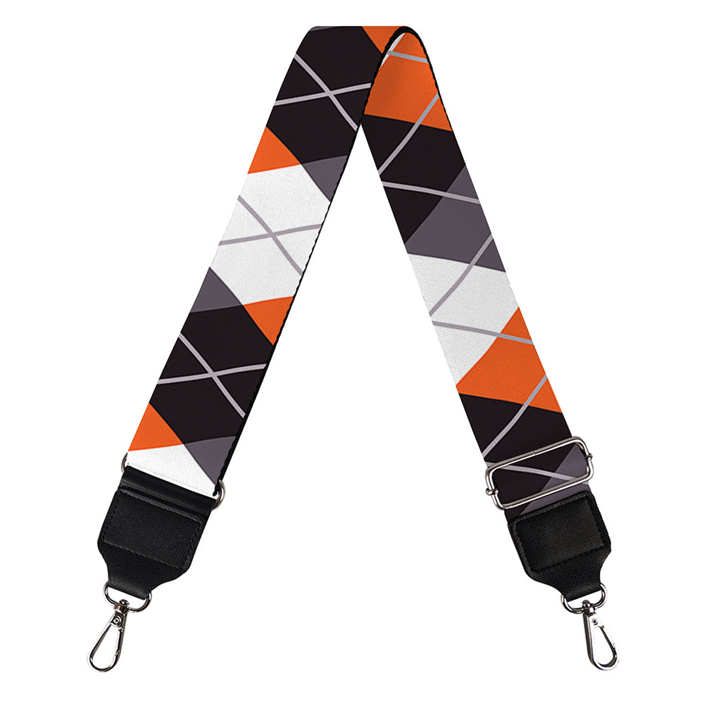 Halloween Party Argyle Pattern Print Bag Strap
