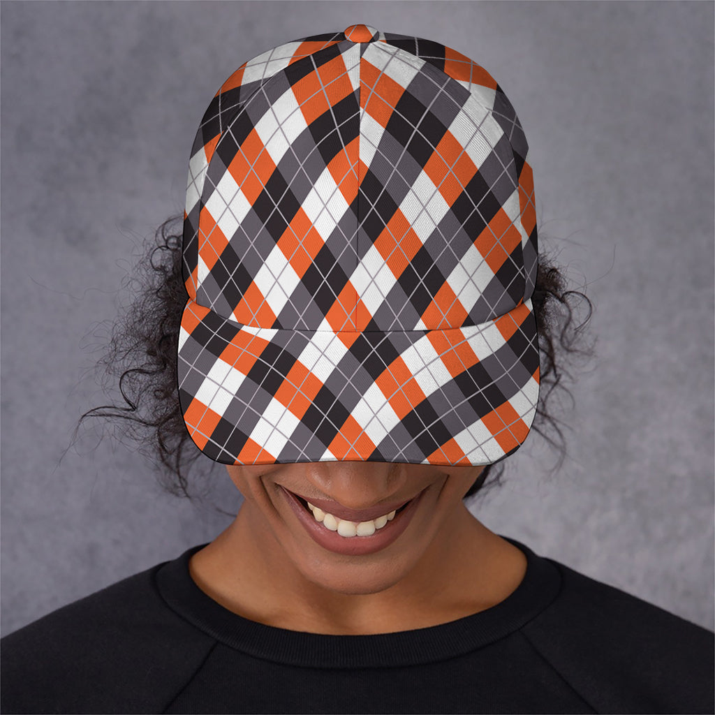 Halloween Party Argyle Pattern Print Baseball Cap
