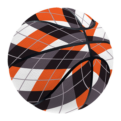 Halloween Party Argyle Pattern Print Basketball