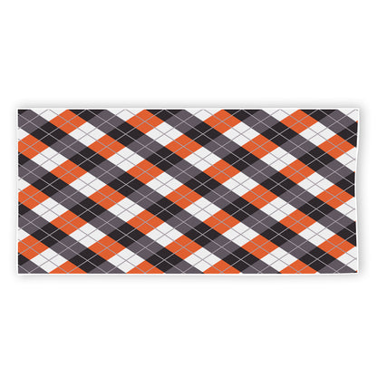 Halloween Party Argyle Pattern Print Beach Towel