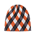 Halloween Party Argyle Pattern Print Beanie