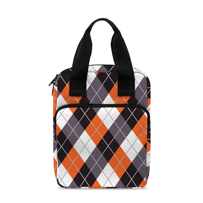 Halloween Party Argyle Pattern Print Bible Tote Bag
