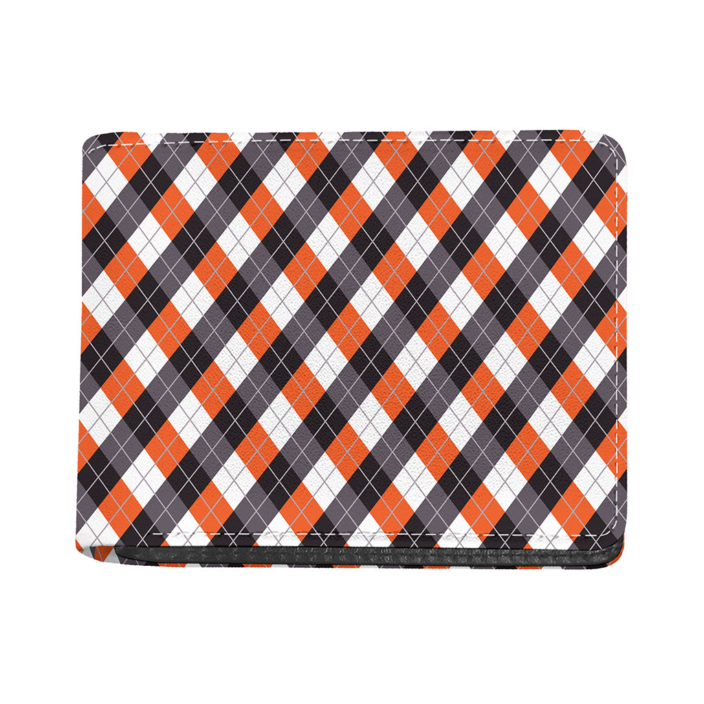 Halloween Party Argyle Pattern Print Bifold Wallet