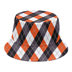 Halloween Party Argyle Pattern Print Bucket Hat