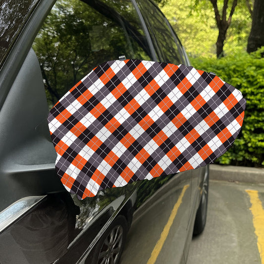 Halloween Party Argyle Pattern Print Car Side Mirror Covers