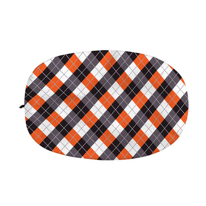 Halloween Party Argyle Pattern Print Car Side Mirror Covers