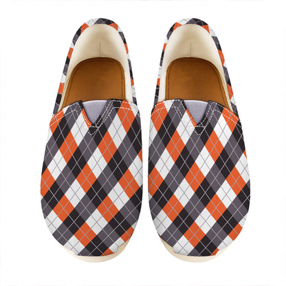 Halloween Party Argyle Pattern Print Casual Shoes