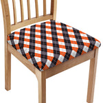 Halloween Party Argyle Pattern Print Chair Cushion Cover
