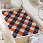 Halloween Party Argyle Pattern Print Changing Pad Cover