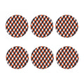 Halloween Party Argyle Pattern Print Coaster Set
