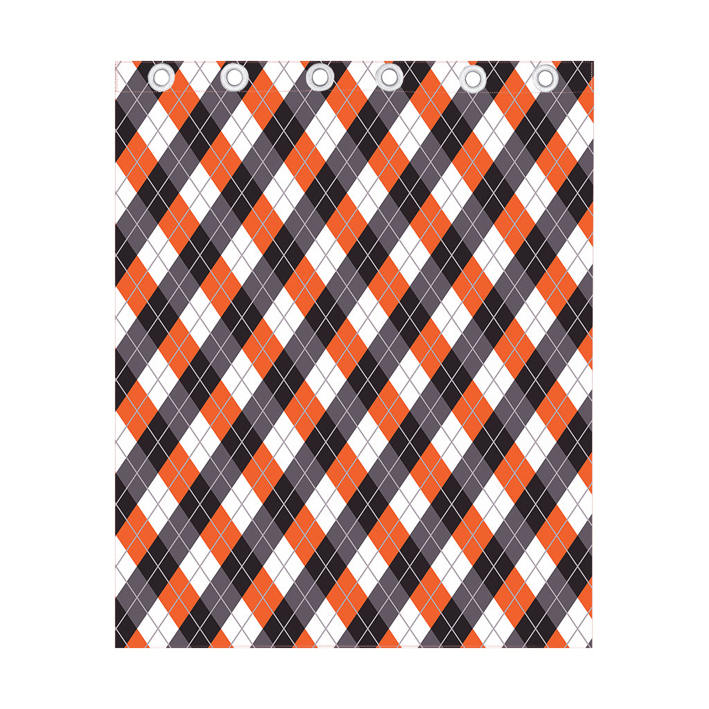 Halloween Party Argyle Pattern Print Curtain