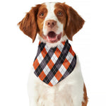 Halloween Party Argyle Pattern Print Dog Bandana