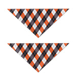 Halloween Party Argyle Pattern Print Dog Bandana